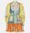 Alemais Monte Printed Mini Shirt Dress In Multicoloured