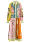 Alemais Monte Printed Midi Shirt Dress In Multicoloured