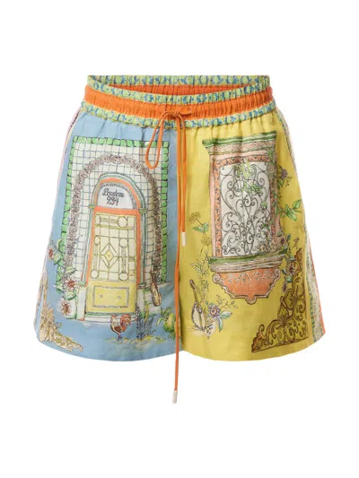 Alemais Monte Linen Shorts In Multi