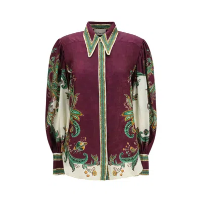 Alemais Multicolor Viscose Blouse In Purple