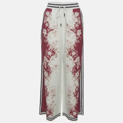 Pre-owned Alemais Multicolour Marlow Floral Linen Wide Leg Palazzo S