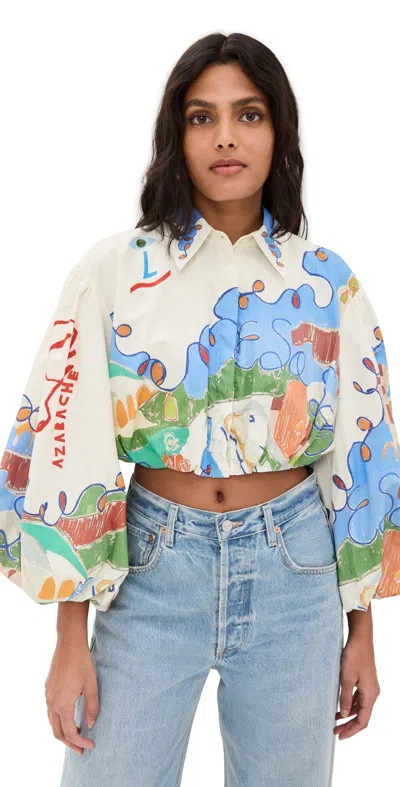 Alemais Nadia Cropped Shirt Multi