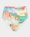 Alemais Nadia High-waist Bikini Bottoms In Multi