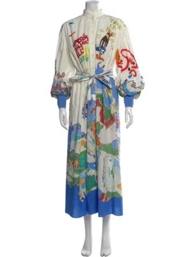 Pre-owned Alemais Nadia Long Dress In Multi
