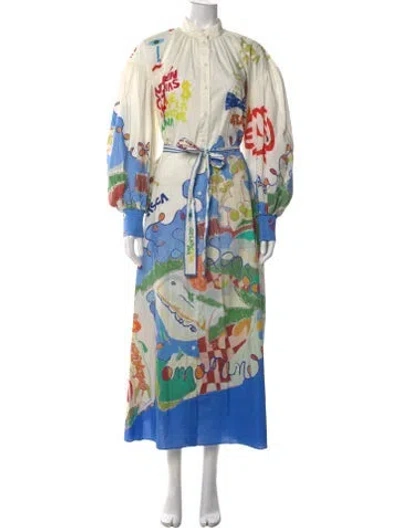 Pre-owned Alemais Nadia Long Dress W/ Tags In Multi