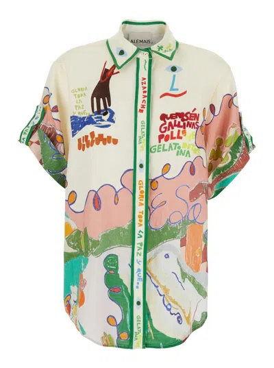 Alemais 'nadia' Multicolor Shirt With All-over Printed Motif