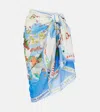 Alemais Nadia Printed Cotton Beach Cover-up In Multicoloured