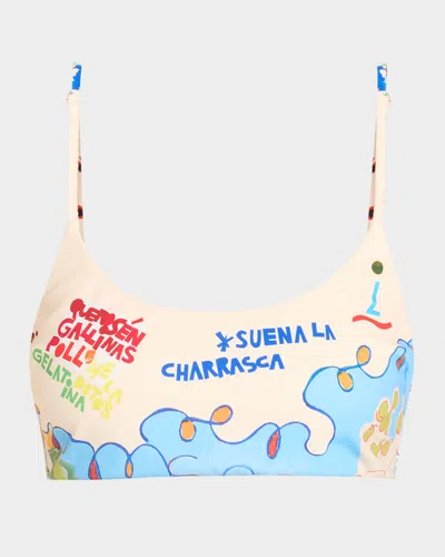 Alemais Nadia Scoop-neck Bikini Top In Multi