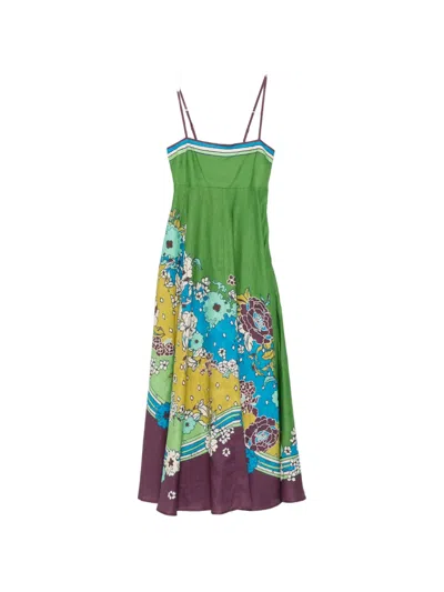 Alemais Nanci Floral-print Midi Dress In Multi