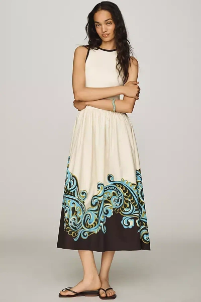 Alemais Natalia Cotton Poplin Maxi Dress In White