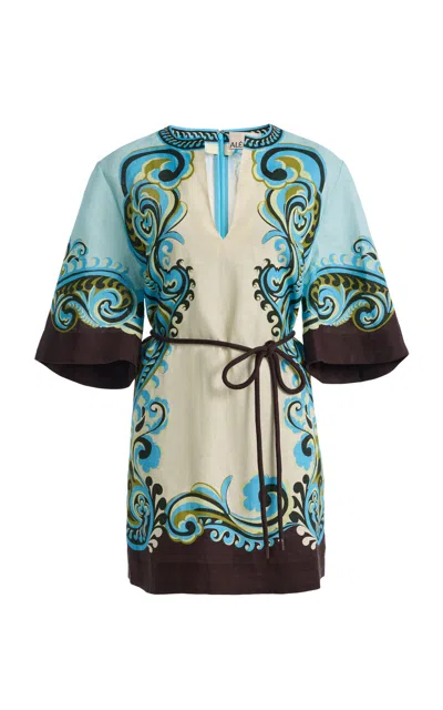 Alemais Alémais Natalia Printed Linen Mini Dress In Multi