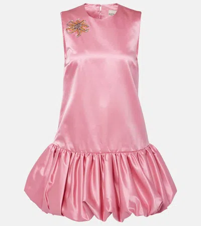 Alemais Neptuna Embellished Satin Minidress In Pink