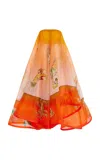 Alemais Neptune Silk Organza Strapless Midi Dress In Multi