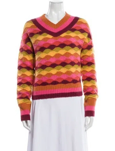 Pre-owned Alemais Nylon Striped Sweater In Pink