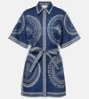 Alemais Oceane Mini Dress In Navy In Blue