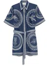 Alemais Oceane Mini Dress In Navy In Blue