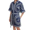 Alemais Oceane Mini Dress In Navy In Blue
