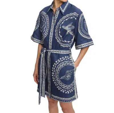 Alemais Oceane Mini Dress In Navy
