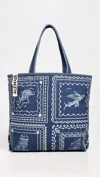 Alemais Oceane Shopper Tote Bag In Navy/cream In Multi