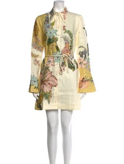 Pre-owned Alemais Oleander Dress Mini Dress W/ Tags In Neutral