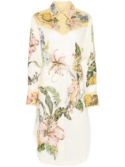 Alemais Oleander Midi Dress In Gelb
