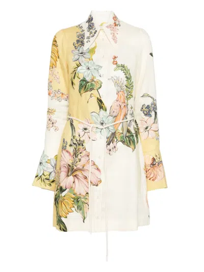 Alemais Oleander Mini Dress In Neutral