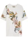 Alemais Oleander Printed Cotton T-shirt In Multicoloured