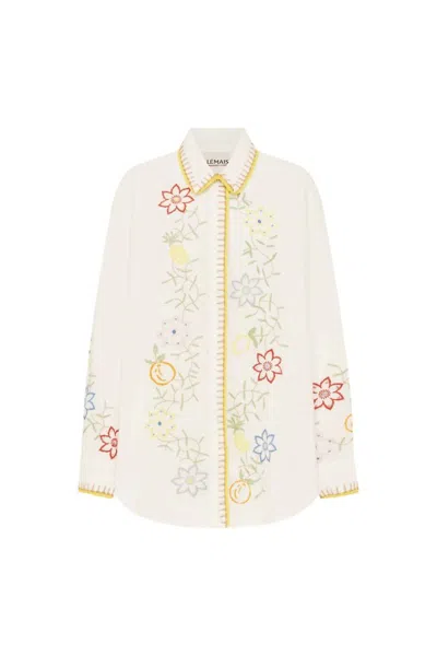 Alemais Olivia Embroidered Shirt In Cream