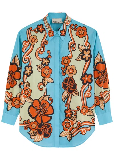 Alemais Ondine Printed Cotton-poplin Shirt In Multicoloured