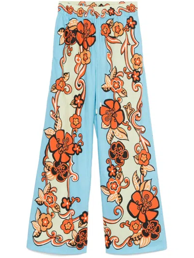 Alemais Ondine Printed Organic Cotton Wide-leg Pants In Multi