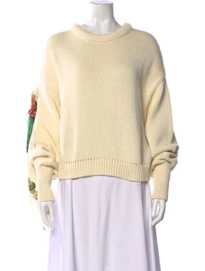 Pre-owned Alemais Opal Crew Neck Sweater W/ Tags In Neutral