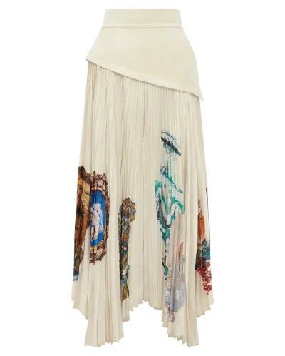 Alemais Orazio Pleated Skirt In White