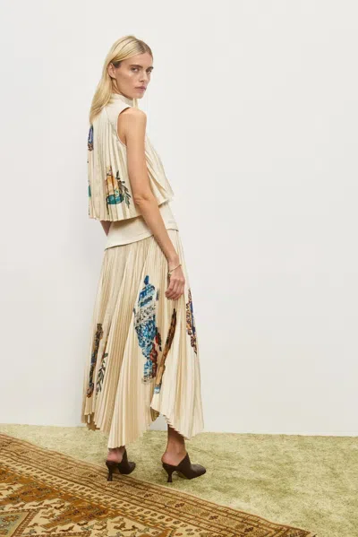 Alemais Orazio Pleated Top In Nude