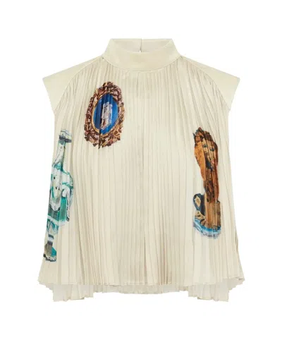 Alemais Orazio Pleated Top In White