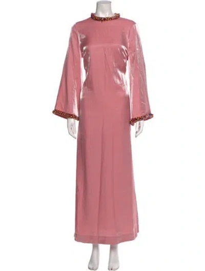 Pre-owned Alemais Orion Long Dress Long Dress In Pink