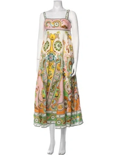 Pre-owned Alemais Paisley Print Midi Length Dress In Multicolor