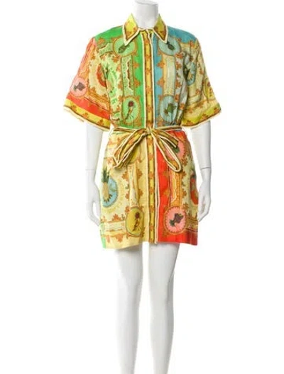 Pre-owned Alemais Paisley Print Mini Dress In Multi