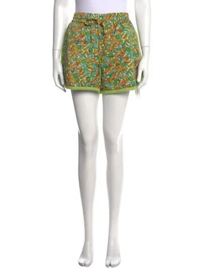 Pre-owned Alemais Paisley Print Mini Shorts In Neutrals