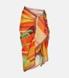 Alemais Palm Island Cotton Beach Cover-up In Multicoloured