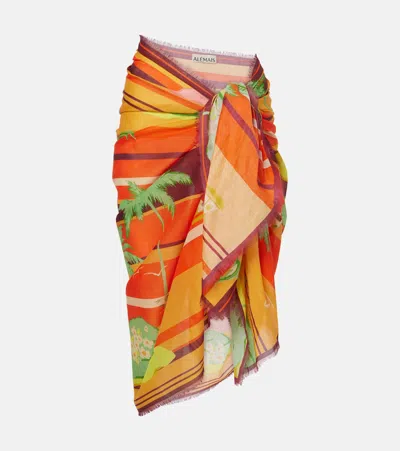 Alemais Palm Island Cotton Beach Cover-up In Multicolor