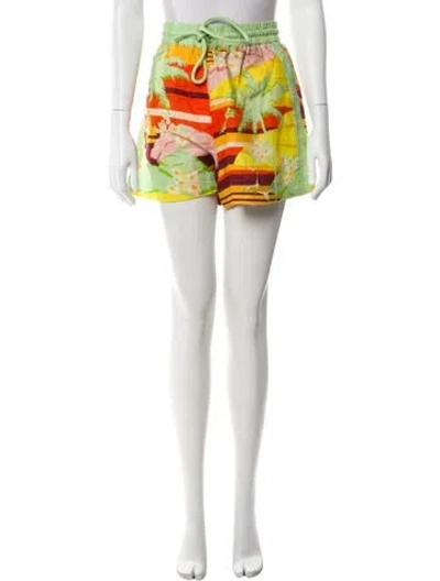 Pre-owned Alemais Palm Island Short Mini Shorts In Green