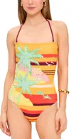 Alemais Palm Island Strapless One Piece Multi