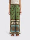 Alemais Contina Multicolor Pants With Elastic Waist And Drawstring And All-over Print In Viscose For Women In Multi