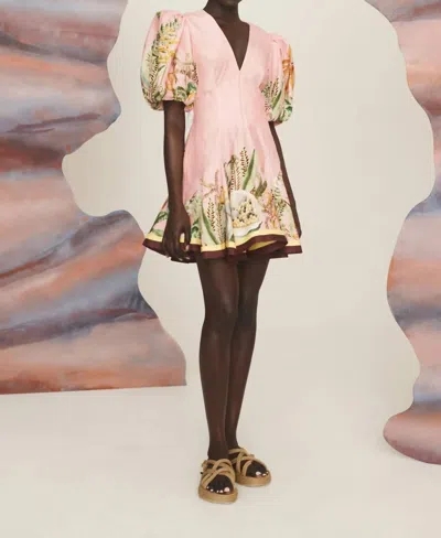 Alemais Papaya Mini Dress In Multi