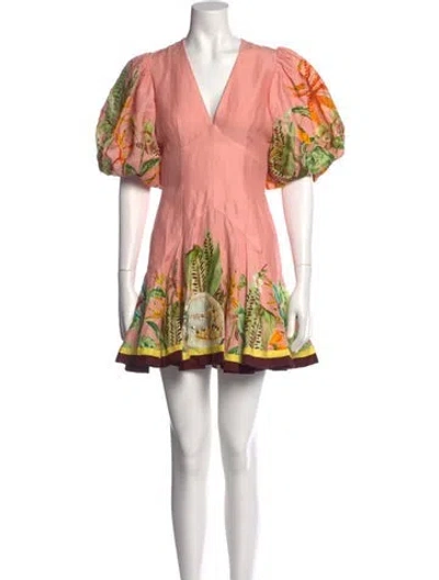 Pre-owned Alemais Papaya Mini Dress W/ Tags In Pink