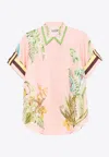 Alemais Papaya Short-sleeved Shirt In Pink