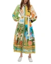 Alemais X Alan Berry Rhys Paradiso Tie-belt Midi Shirtdress In Multi