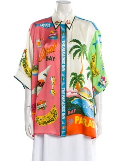 Pre-owned Alemais Paradiso Silk Blouse In Multi