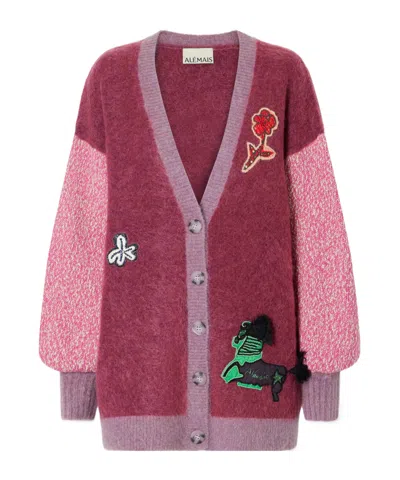 Alemais Patterned Buttonfront Knit Cardigan In Multi