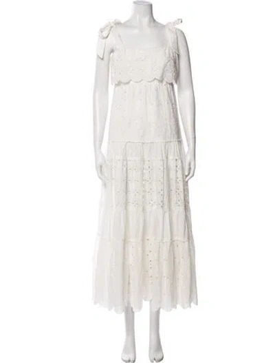 Pre-owned Alemais Patterned Long Dress W/ Tags In Neutral